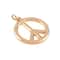 Gold Metal Peace Sign Pendant by Bead Landing&#x2122;